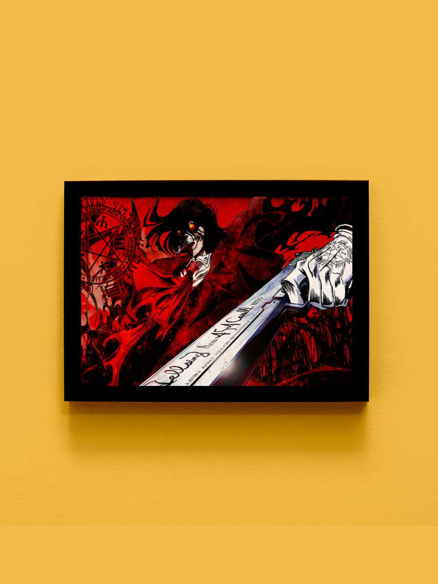 Hellsing - ヘルシング Dizi Tablo Siyah Çerçeveli Dizi Poster Duvar Tablo