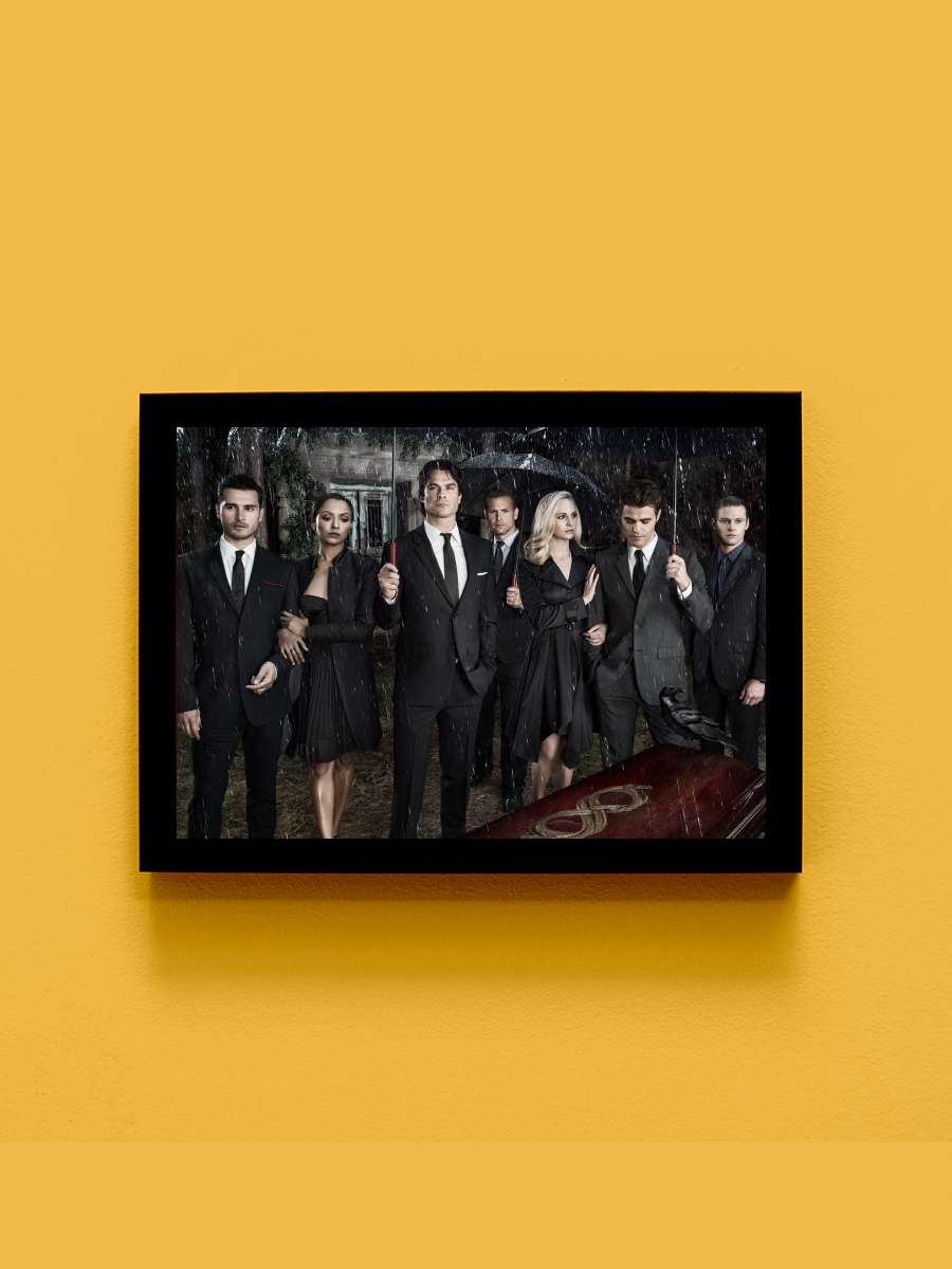 The Vampire Diaries Dizi Tablo Siyah Çerçeveli Dizi Poster Duvar Tablo