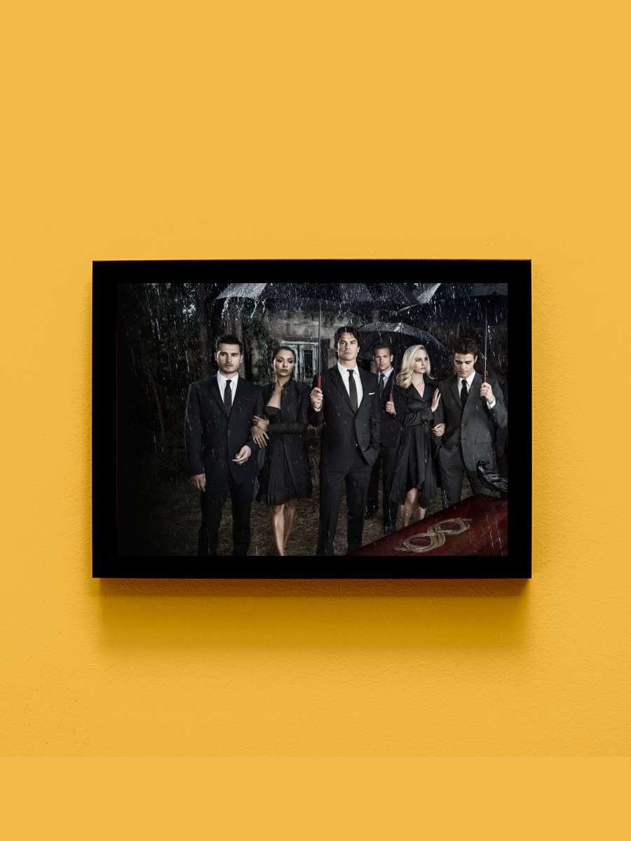 The Vampire Diaries Dizi Tablo Siyah Çerçeveli Dizi Poster Duvar Tablo