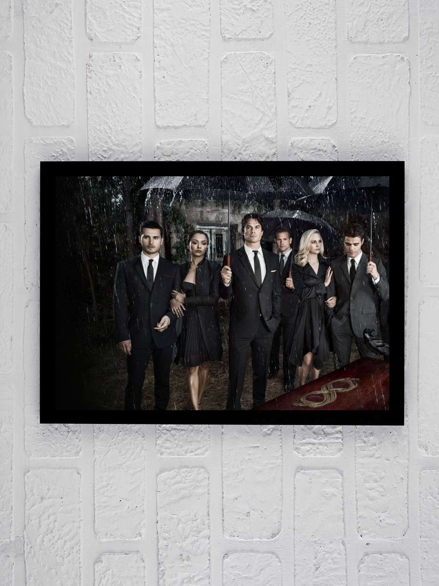 The Vampire Diaries Dizi Tablo Siyah Çerçeveli Dizi Poster Duvar Tablo