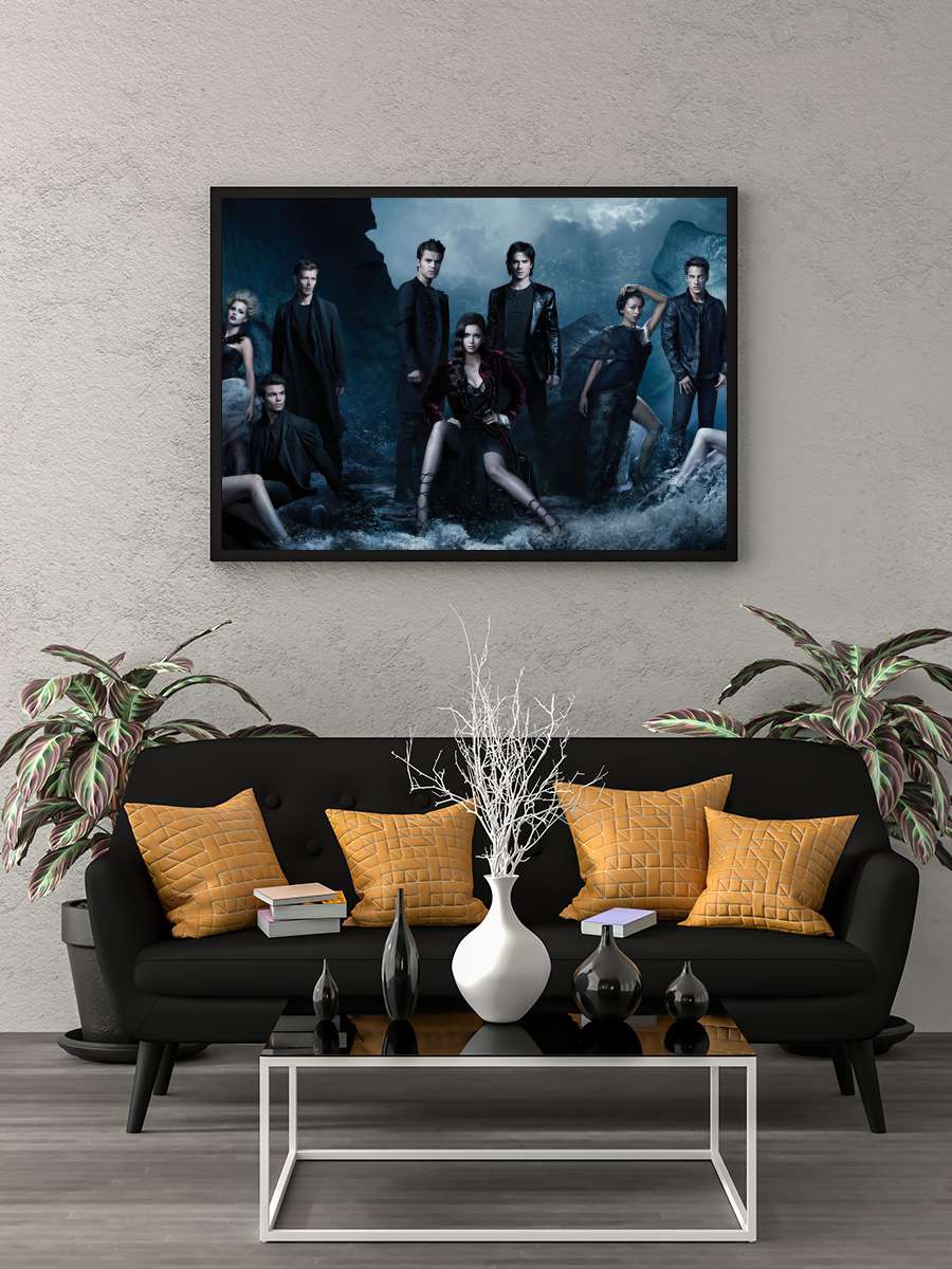 The Vampire Diaries Dizi Tablo Siyah Çerçeveli Dizi Poster Duvar Tablo