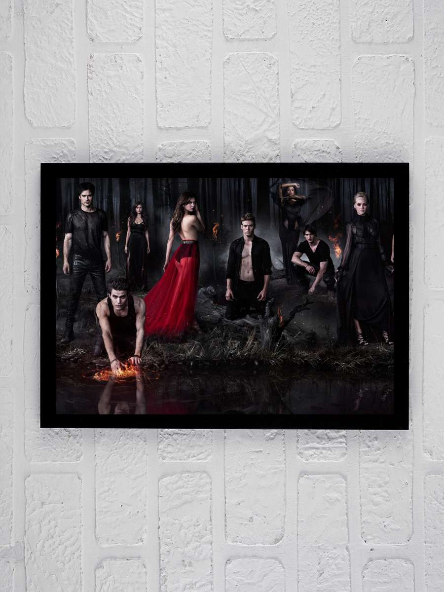 The Vampire Diaries Dizi Tablo Siyah Çerçeveli Dizi Poster Duvar Tablo