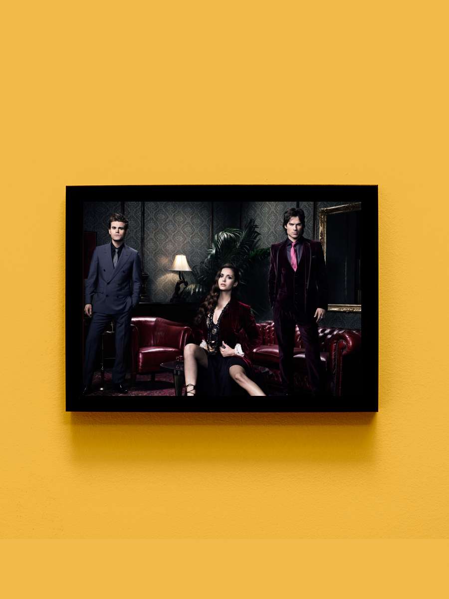 The Vampire Diaries Dizi Tablo Siyah Çerçeveli Dizi Poster Duvar Tablo