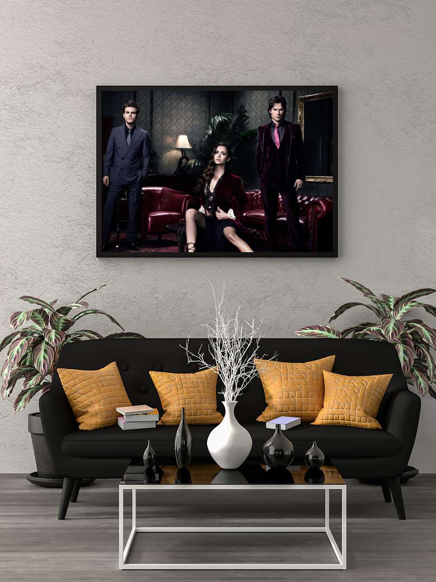 The Vampire Diaries Dizi Tablo Siyah Çerçeveli Dizi Poster Duvar Tablo