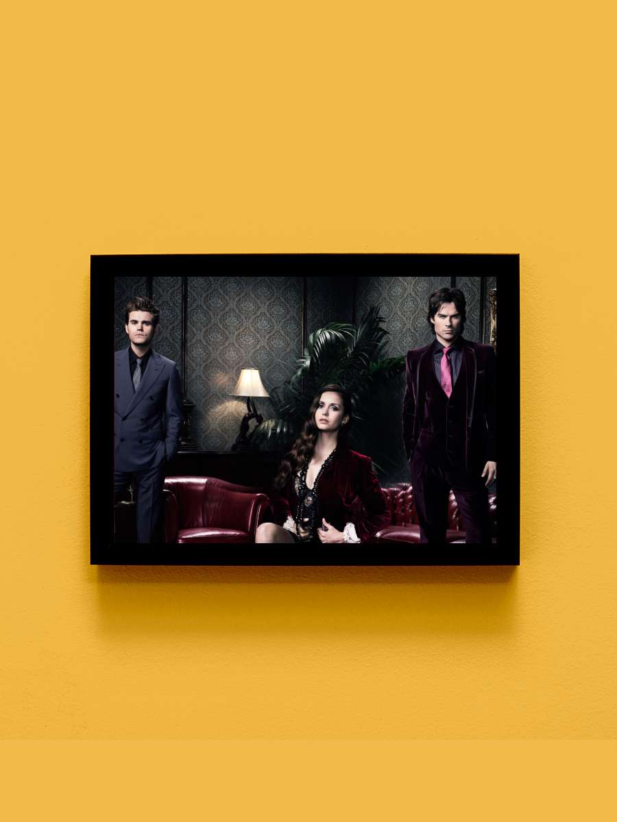 The Vampire Diaries Dizi Tablo Siyah Çerçeveli Dizi Poster Duvar Tablo