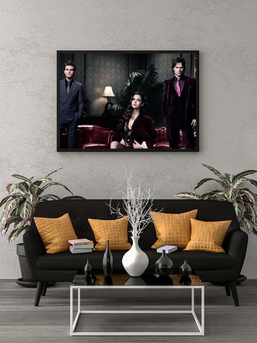 The Vampire Diaries Dizi Tablo Siyah Çerçeveli Dizi Poster Duvar Tablo