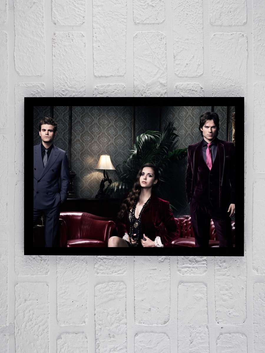 The Vampire Diaries Dizi Tablo Siyah Çerçeveli Dizi Poster Duvar Tablo