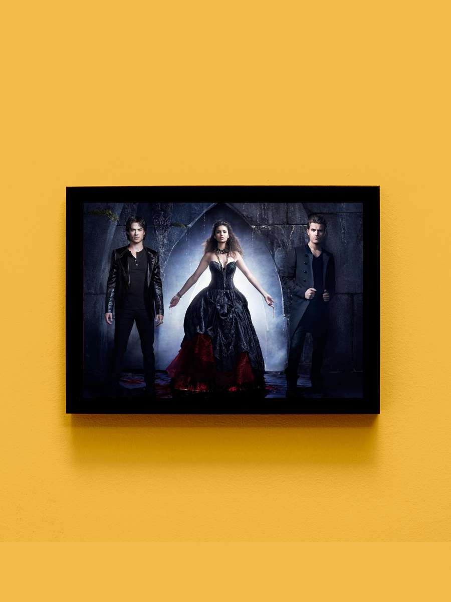 The Vampire Diaries Dizi Tablo Siyah Çerçeveli Dizi Poster Duvar Tablo