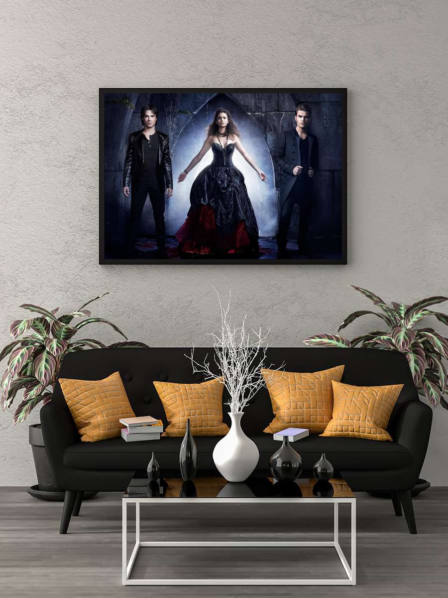 The Vampire Diaries Dizi Tablo Siyah Çerçeveli Dizi Poster Duvar Tablo