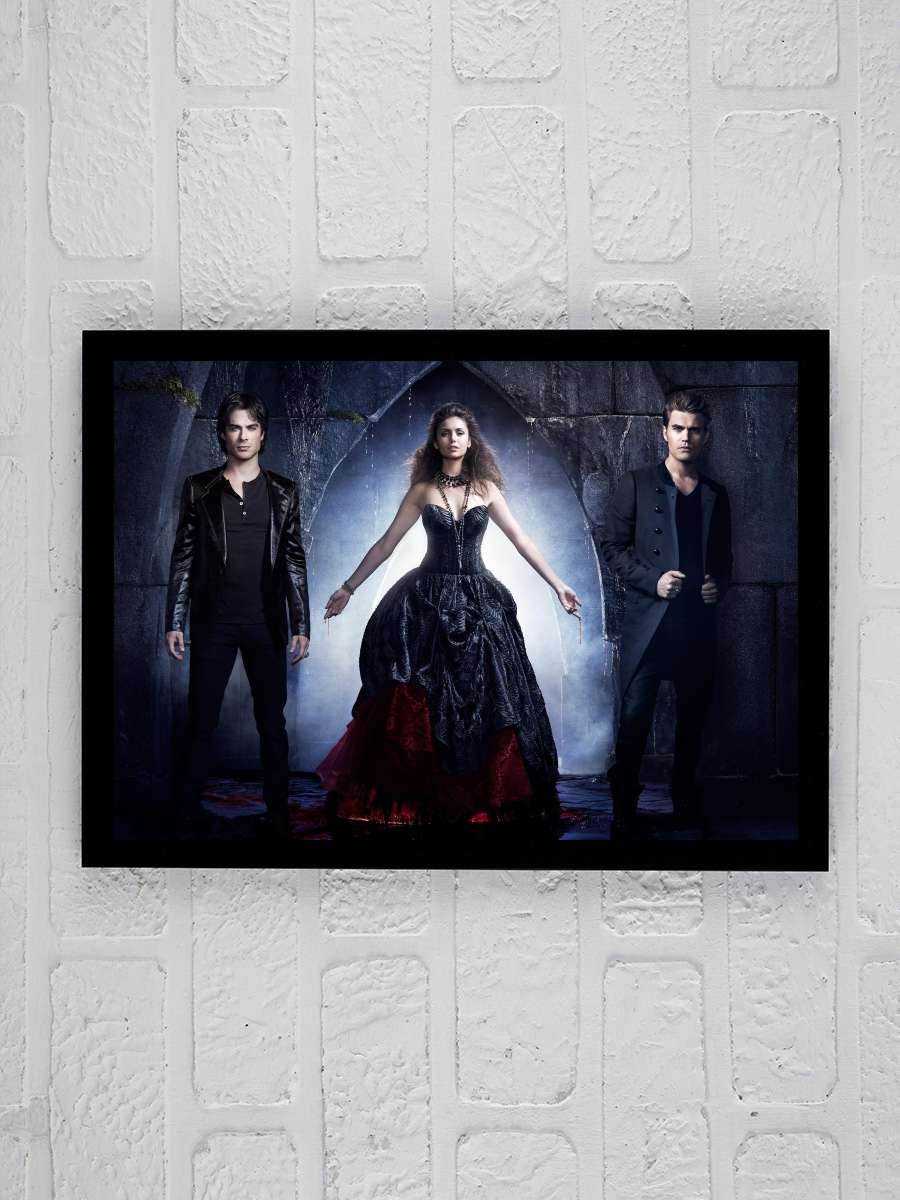 The Vampire Diaries Dizi Tablo Siyah Çerçeveli Dizi Poster Duvar Tablo