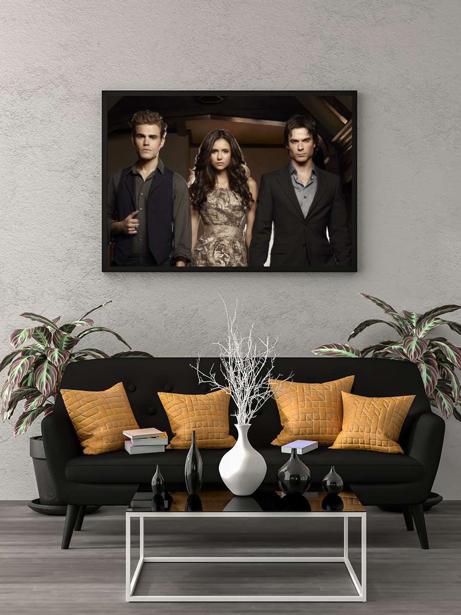 The Vampire Diaries Dizi Tablo Siyah Çerçeveli Dizi Poster Duvar Tablo