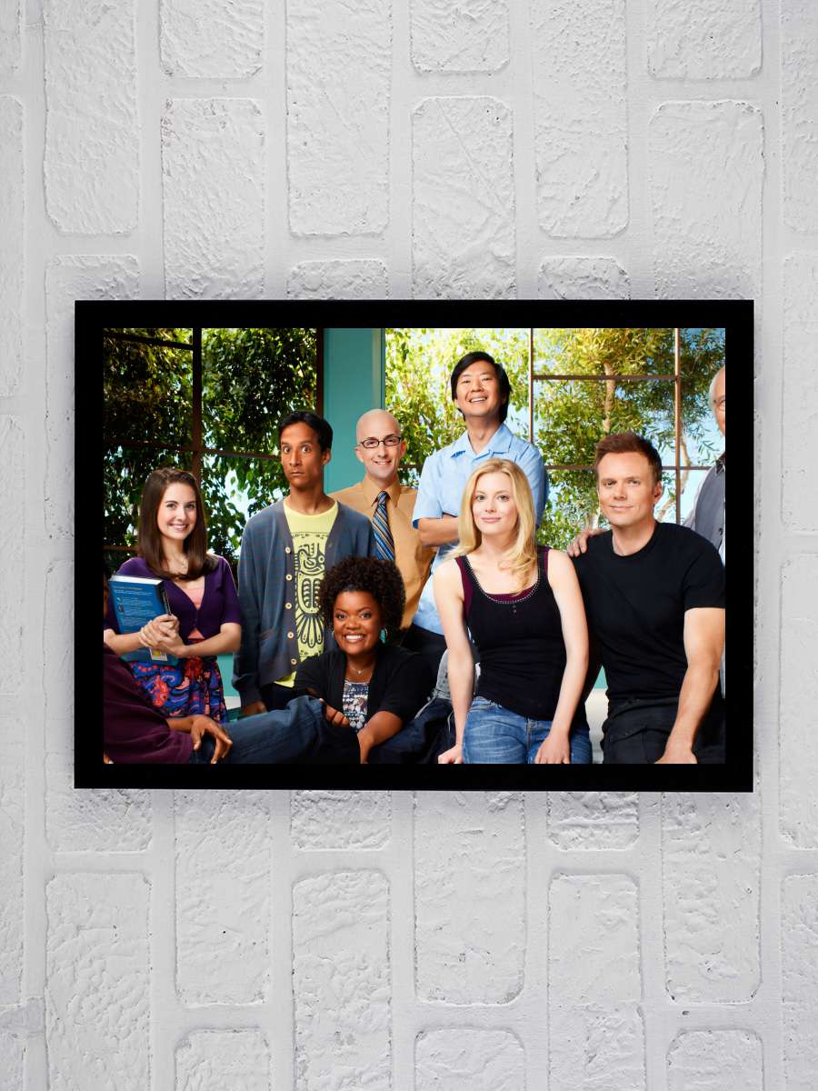 Community Dizi Tablo Siyah Çerçeveli Dizi Poster Duvar Tablo