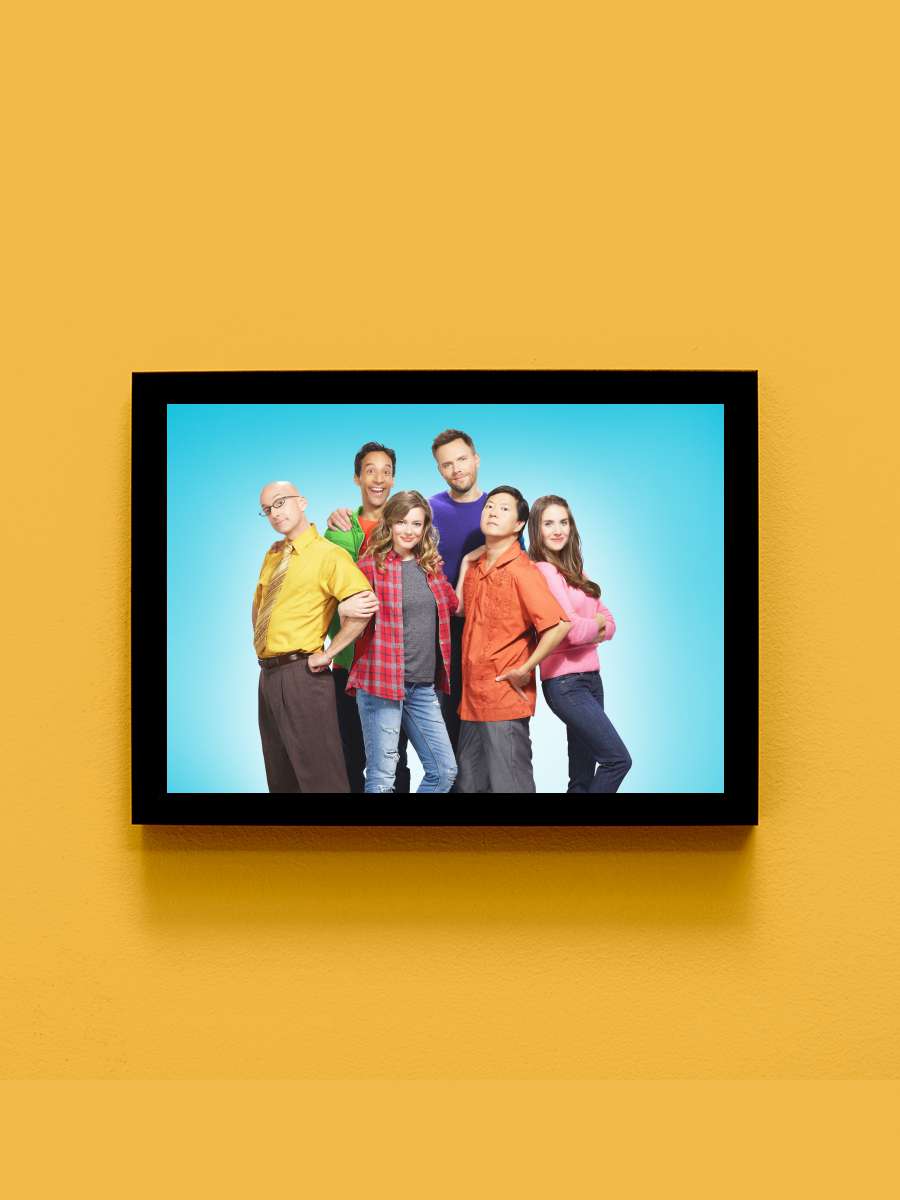 Community Dizi Tablo Siyah Çerçeveli Dizi Poster Duvar Tablo