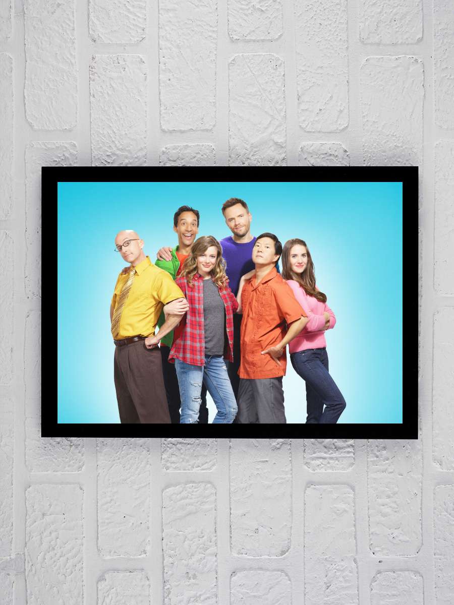 Community Dizi Tablo Siyah Çerçeveli Dizi Poster Duvar Tablo