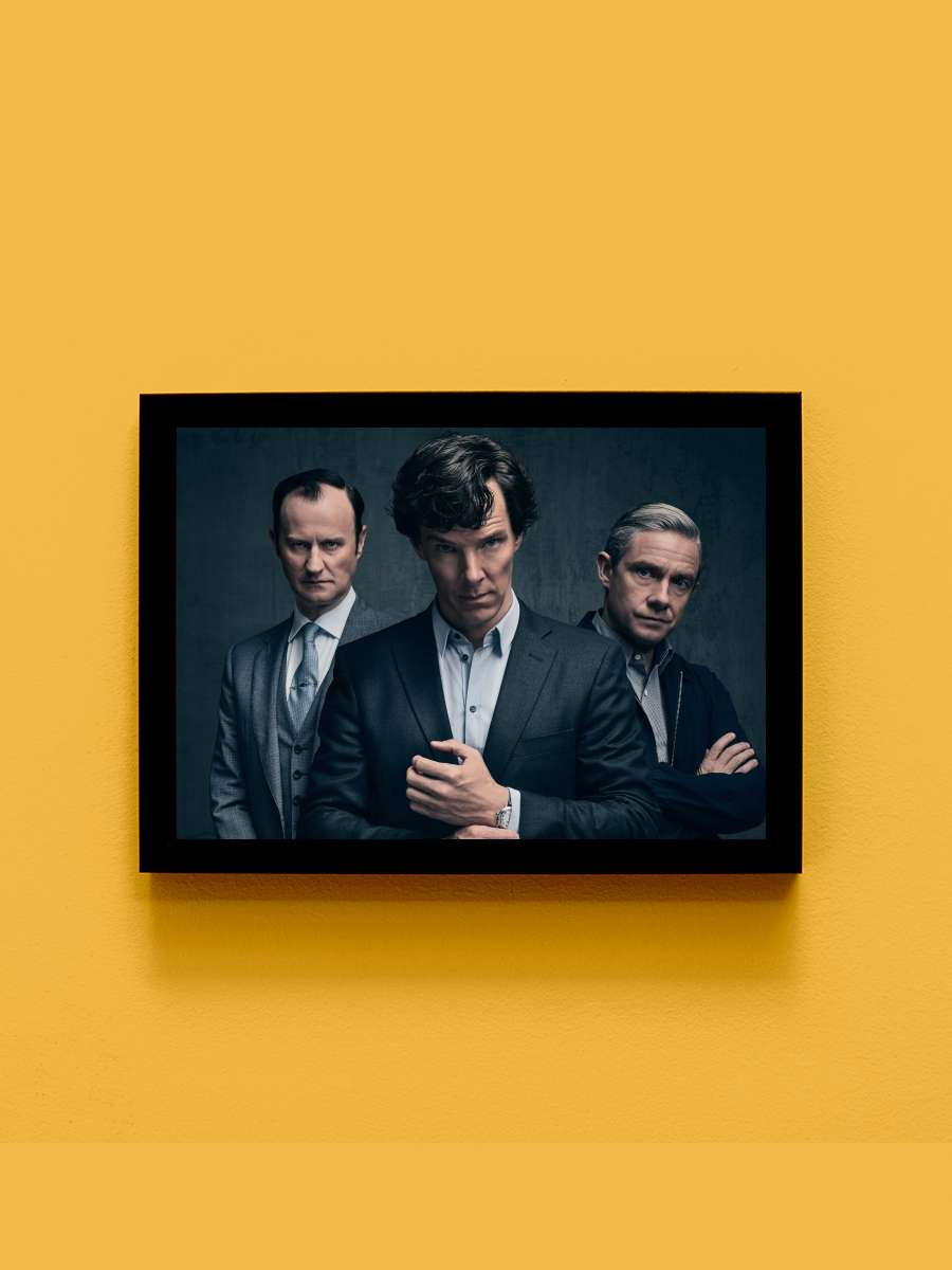 Sherlock Dizi Tablo Siyah Çerçeveli Dizi Poster Duvar Tablo