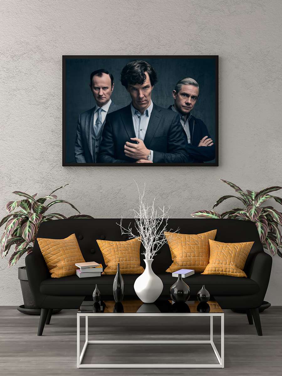 Sherlock Dizi Tablo Siyah Çerçeveli Dizi Poster Duvar Tablo