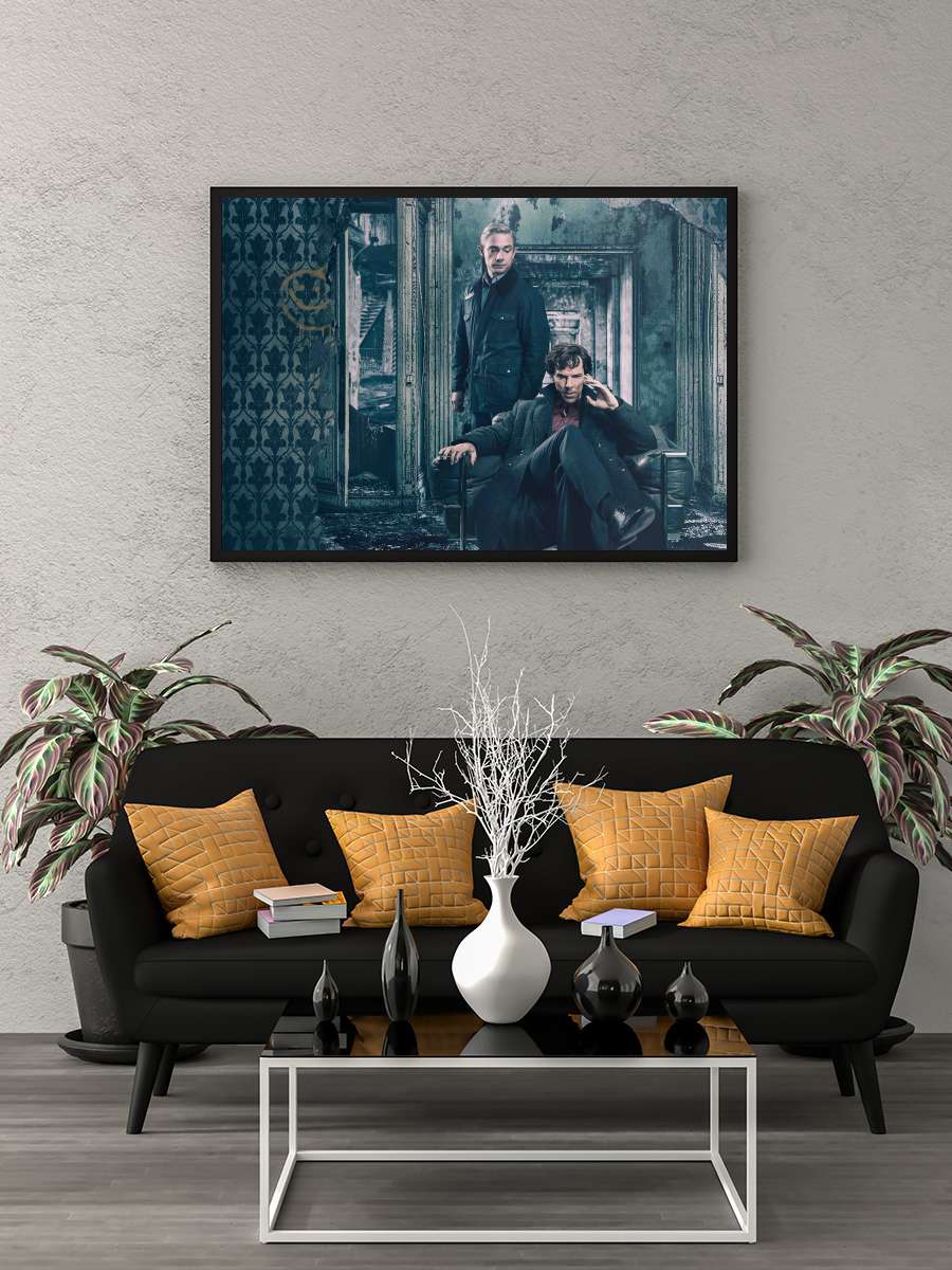 Sherlock Dizi Tablo Siyah Çerçeveli Dizi Poster Duvar Tablo