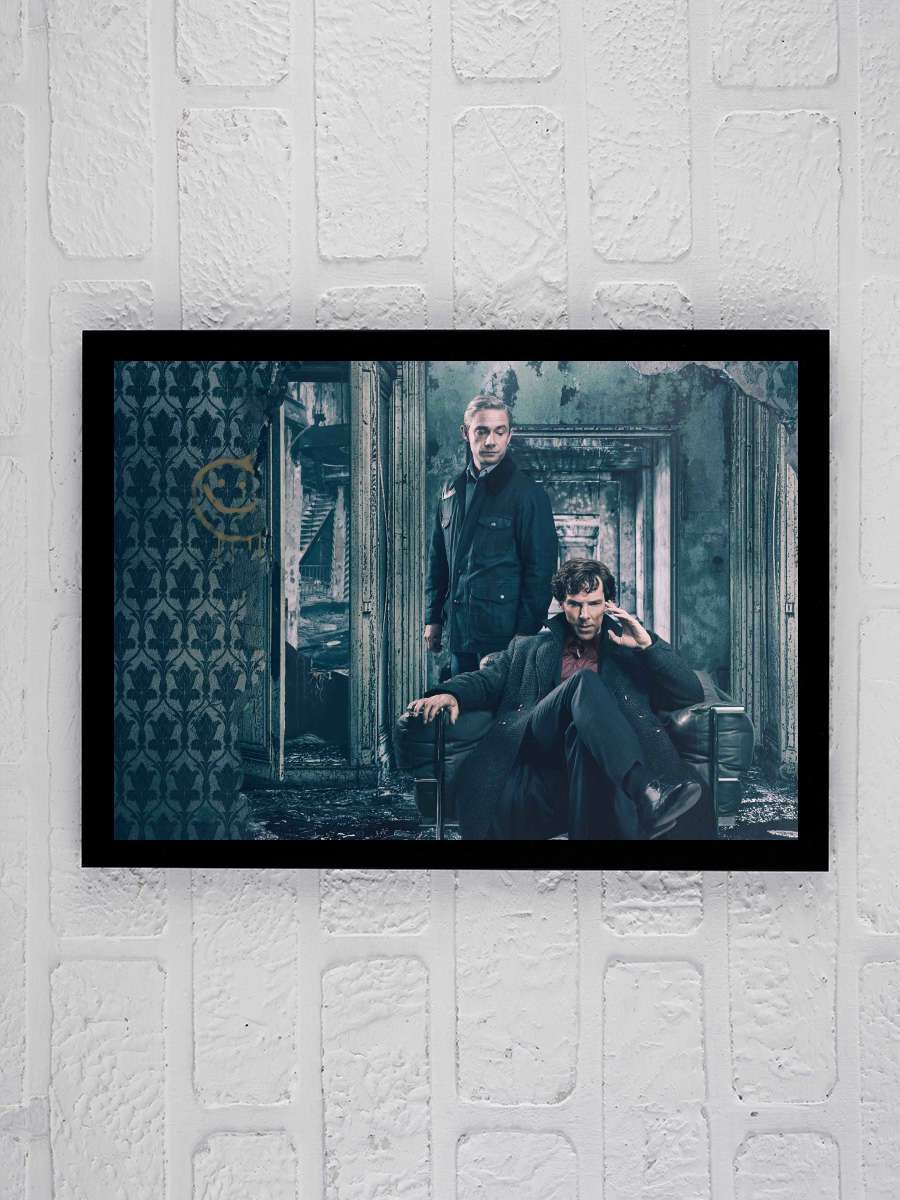 Sherlock Dizi Tablo Siyah Çerçeveli Dizi Poster Duvar Tablo