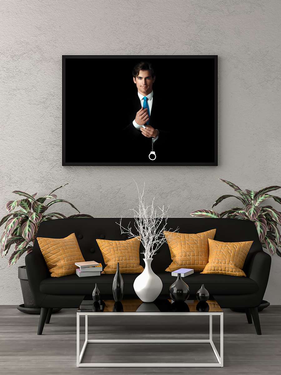 White Collar Dizi Tablo Siyah Çerçeveli Dizi Poster Duvar Tablo