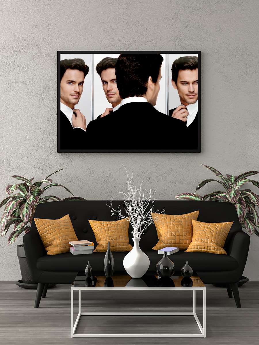 White Collar Dizi Tablo Siyah Çerçeveli Dizi Poster Duvar Tablo