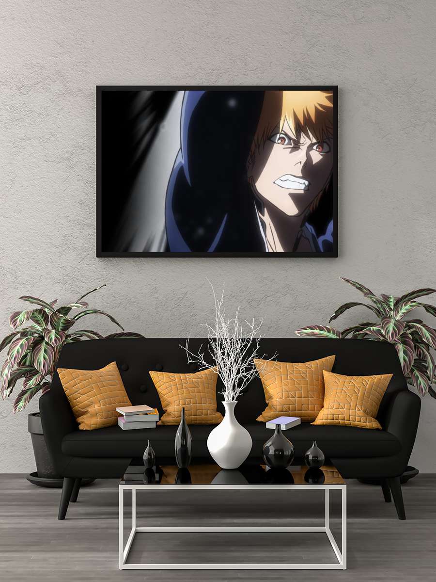 Bleach - BLEACH Dizi Tablo Siyah Çerçeveli Dizi Poster Duvar Tablo