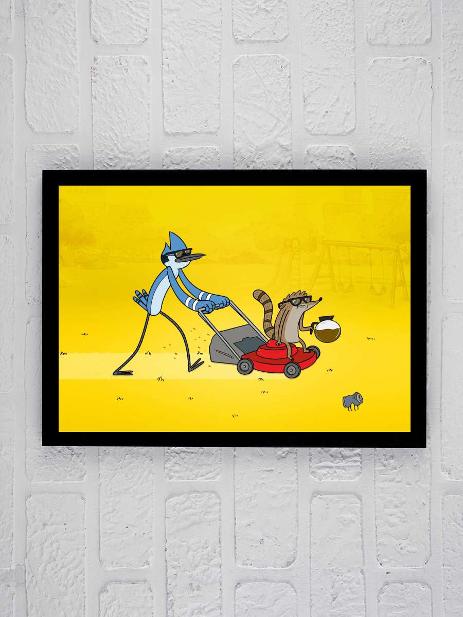 Regular Show Dizi Tablo Siyah Çerçeveli Dizi Poster Duvar Tablo