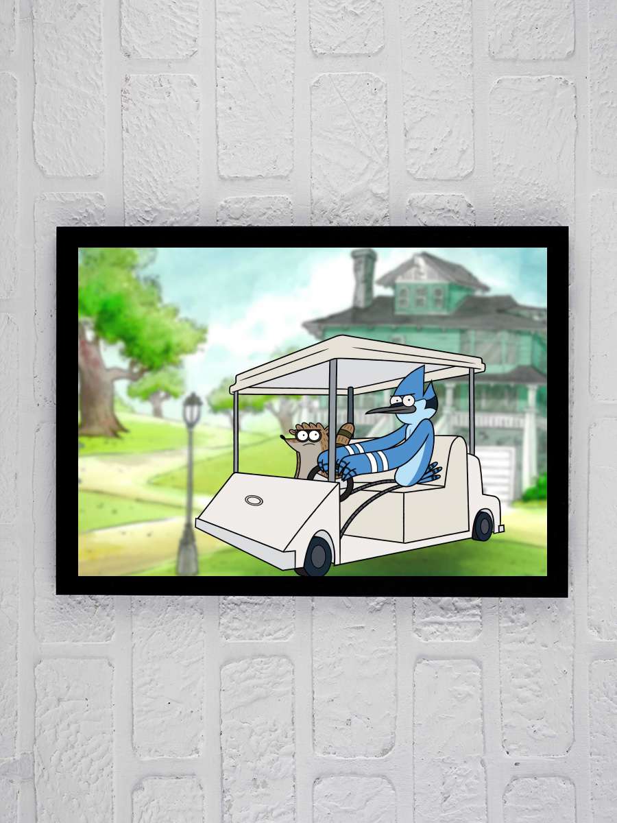 Regular Show Dizi Tablo Siyah Çerçeveli Dizi Poster Duvar Tablo