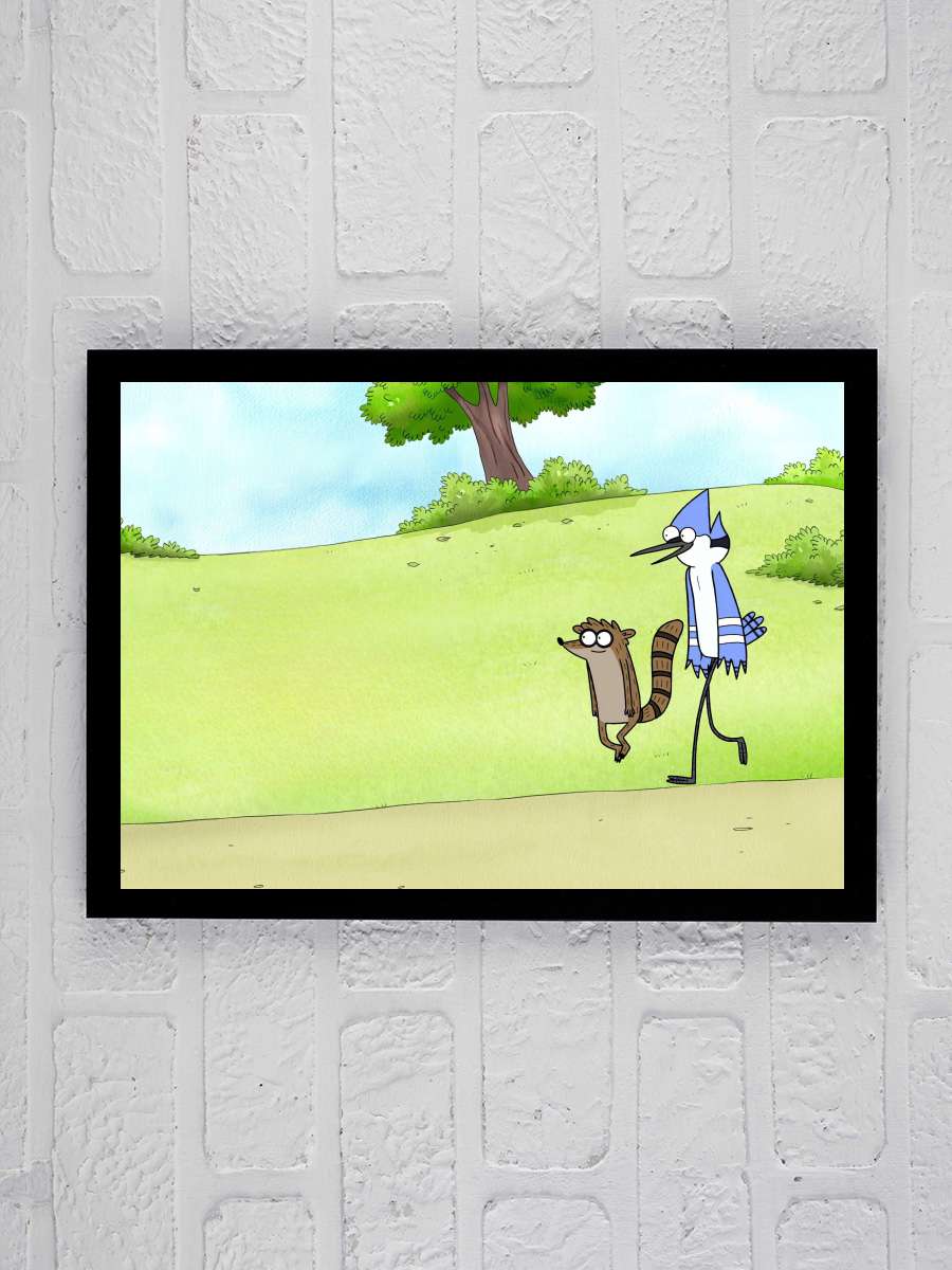 Regular Show Dizi Tablo Siyah Çerçeveli Dizi Poster Duvar Tablo