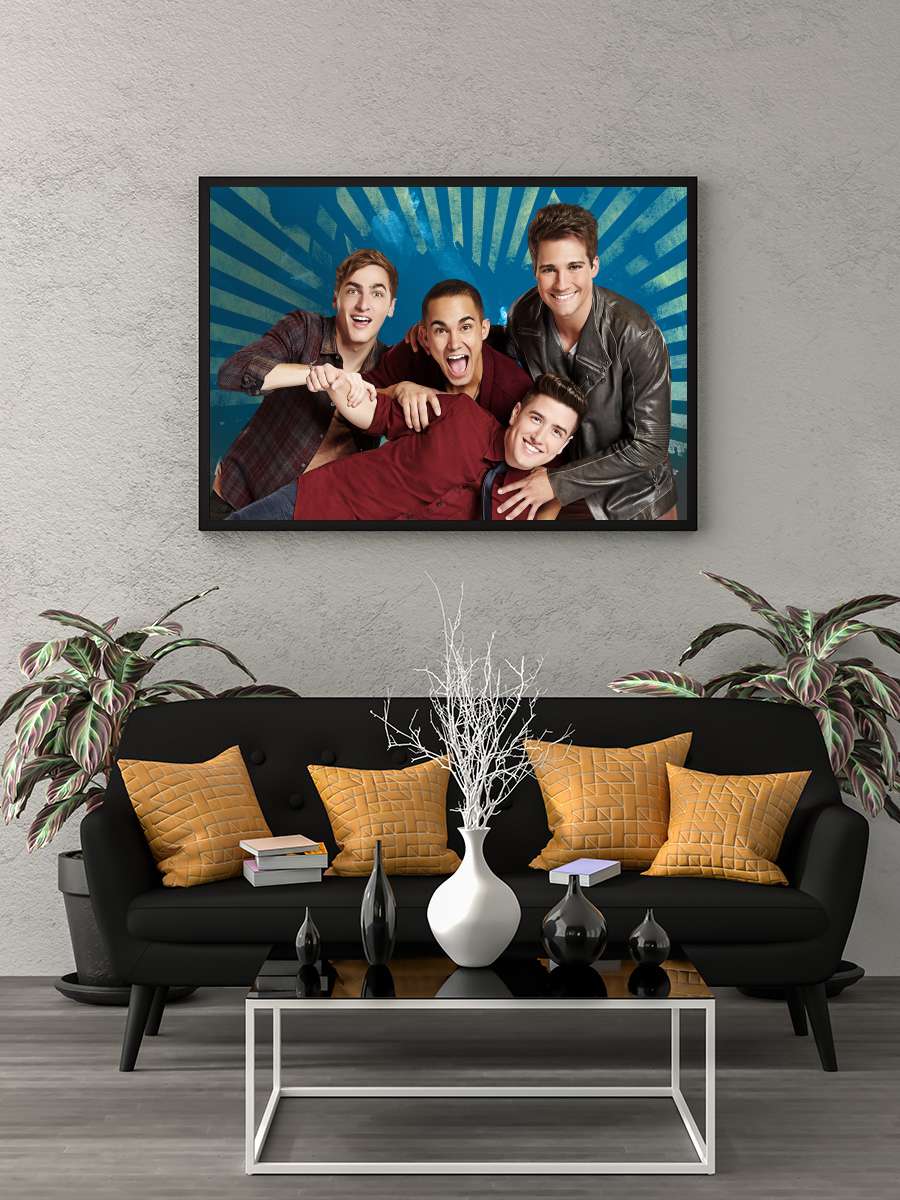 Big Time Rush Dizi Tablo Siyah Çerçeveli Dizi Poster Duvar Tablo