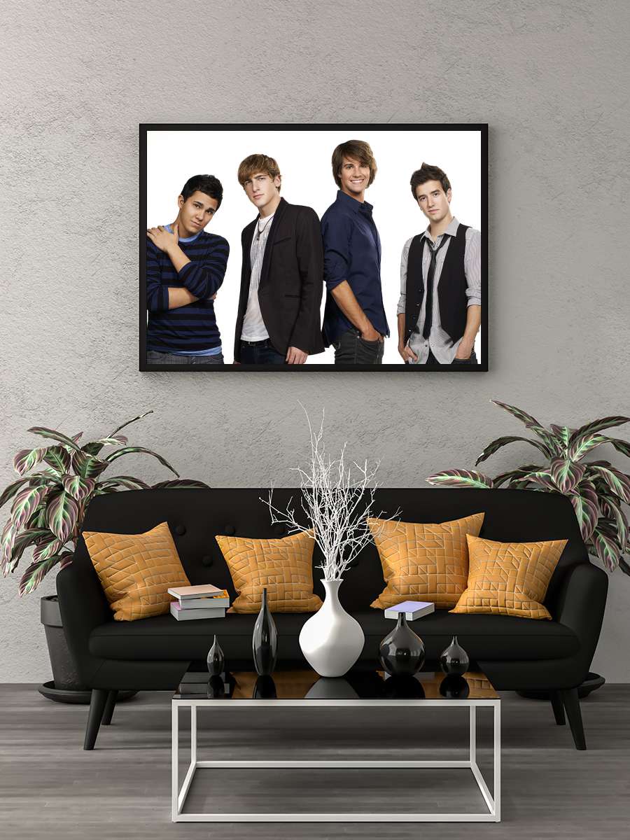 Big Time Rush Dizi Tablo Siyah Çerçeveli Dizi Poster Duvar Tablo