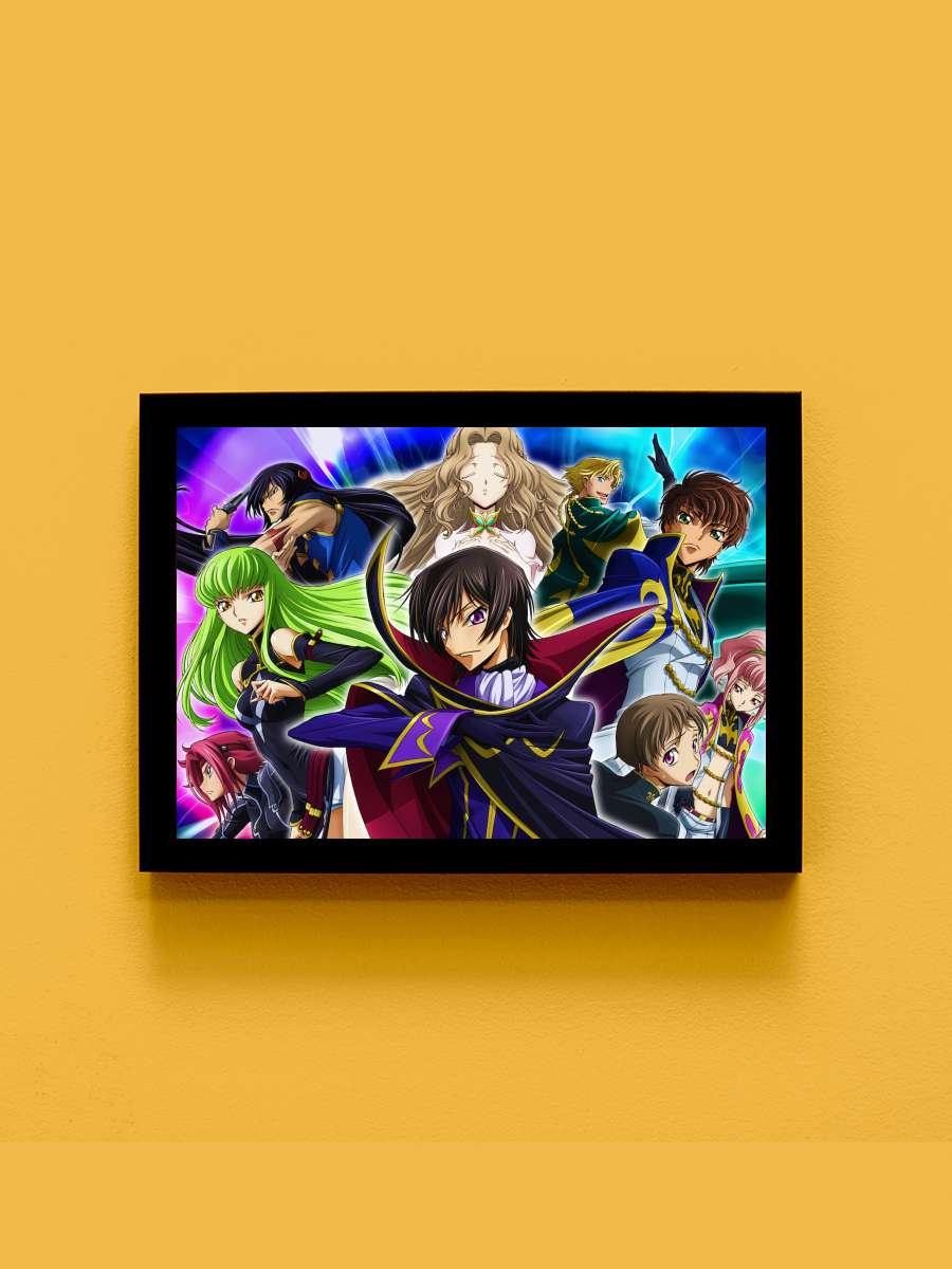 Code Geass: Lelouch of the Rebellion - コードギアス 反逆のルルーシュ Dizi Tablo Siyah Çerçeveli Dizi Poster Duvar Tablo