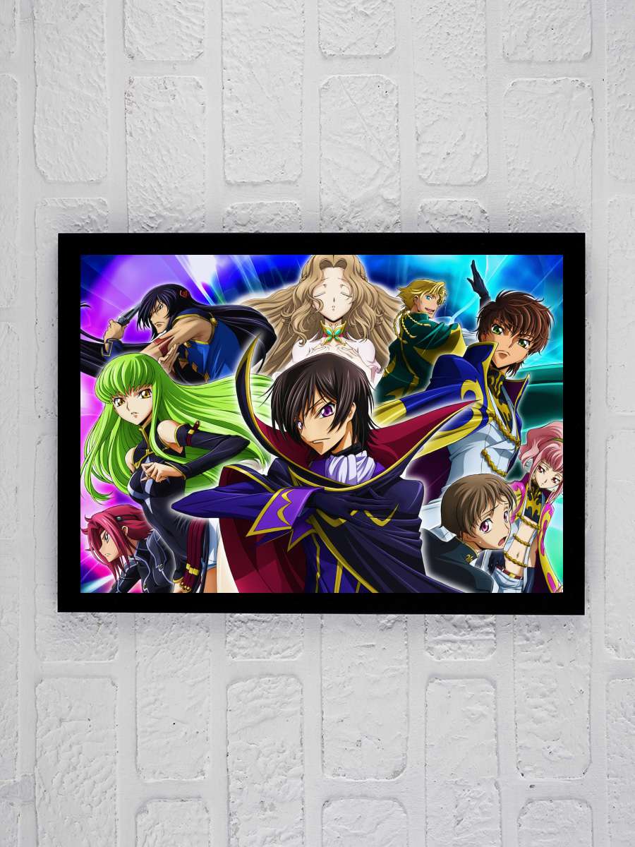 Code Geass: Lelouch of the Rebellion - コードギアス 反逆のルルーシュ Dizi Tablo Siyah Çerçeveli Dizi Poster Duvar Tablo