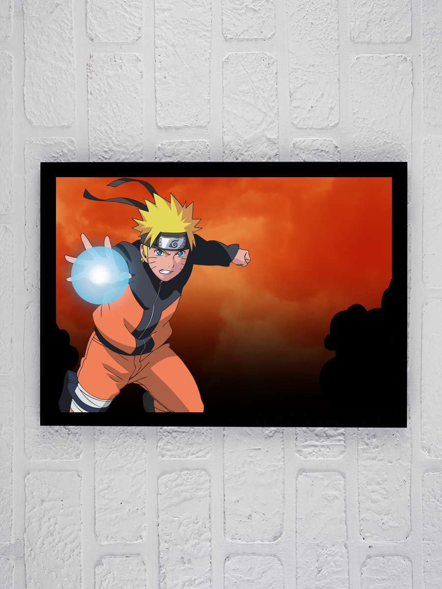 Naruto: Shippuuden - ナルト 疾風伝 Dizi Tablo Siyah Çerçeveli Dizi Poster Duvar Tablo