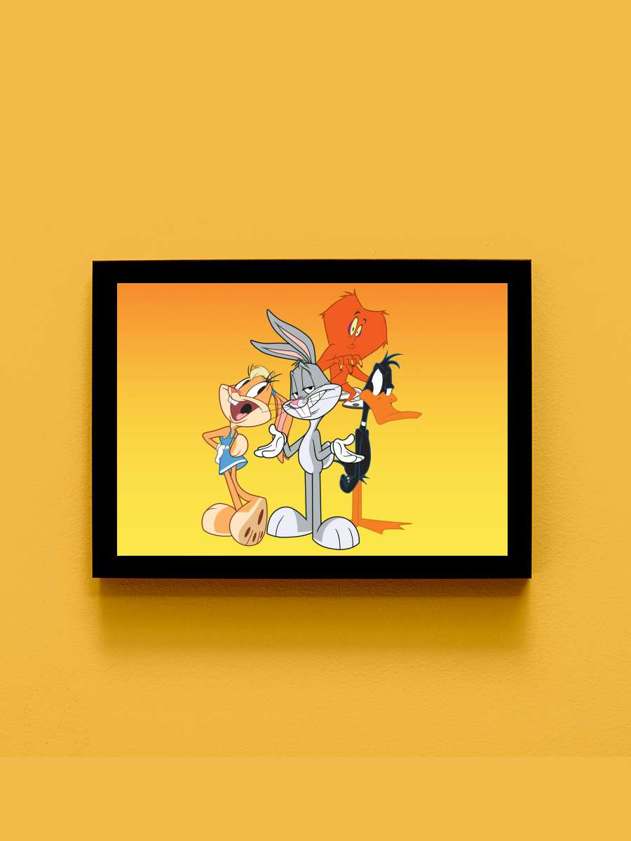 The Looney Tunes Show Dizi Tablo Siyah Çerçeveli Dizi Poster Duvar Tablo