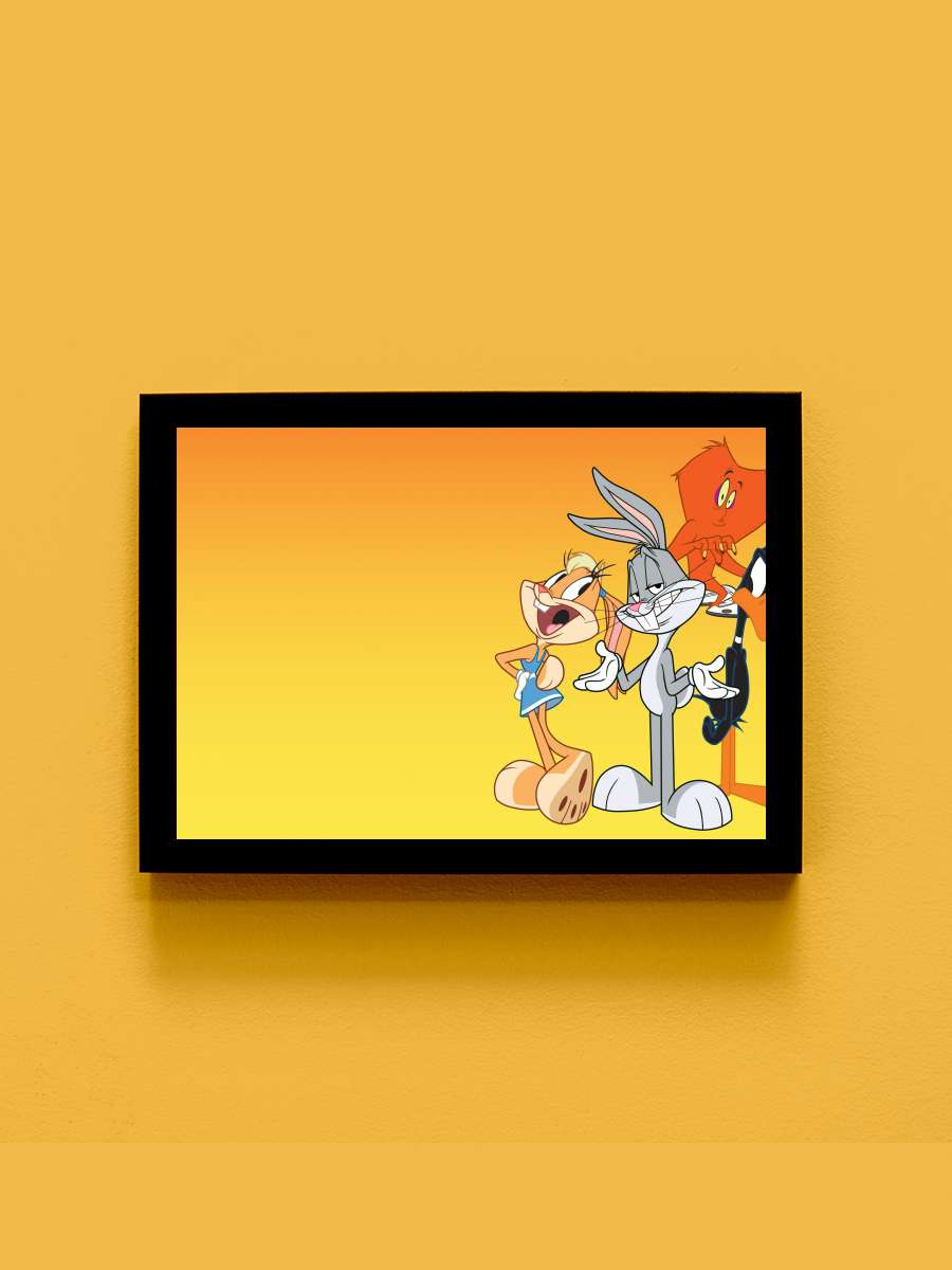 The Looney Tunes Show Dizi Tablo Siyah Çerçeveli Dizi Poster Duvar Tablo