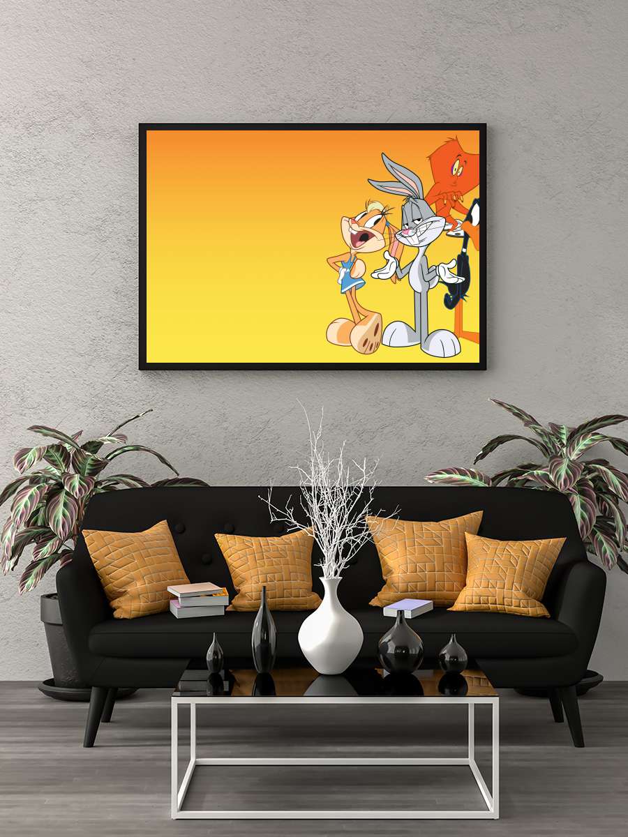 The Looney Tunes Show Dizi Tablo Siyah Çerçeveli Dizi Poster Duvar Tablo