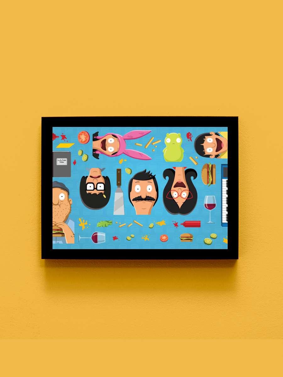 Bob's Burgers Dizi Tablo Siyah Çerçeveli Dizi Poster Duvar Tablo