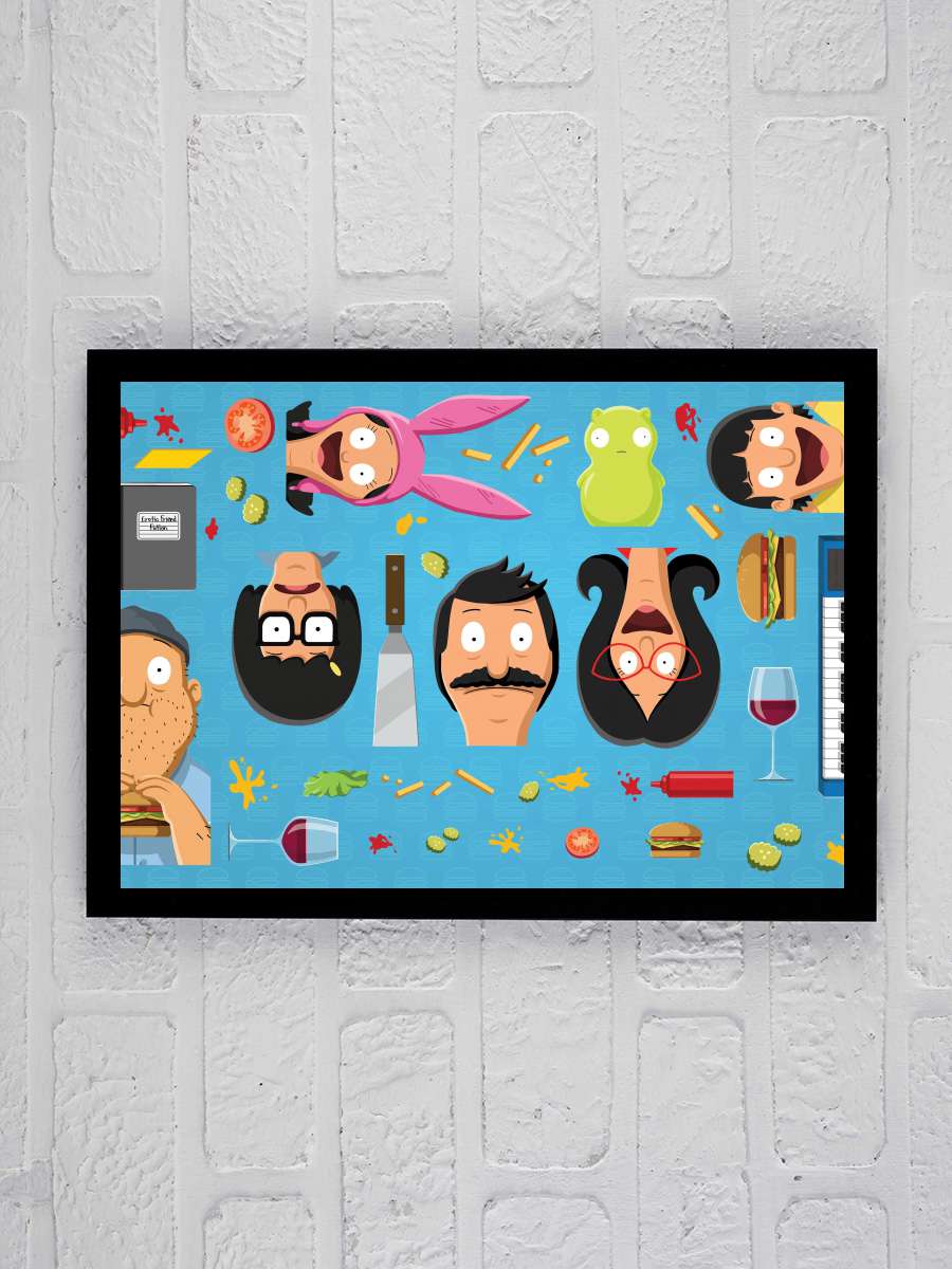 Bob's Burgers Dizi Tablo Siyah Çerçeveli Dizi Poster Duvar Tablo