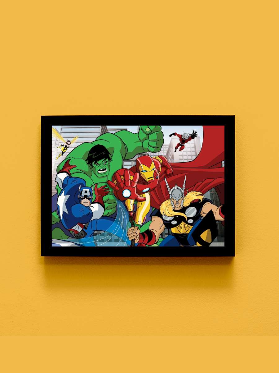 The Avengers: Earth's Mightiest Heroes Dizi Tablo Siyah Çerçeveli Dizi Poster Duvar Tablo