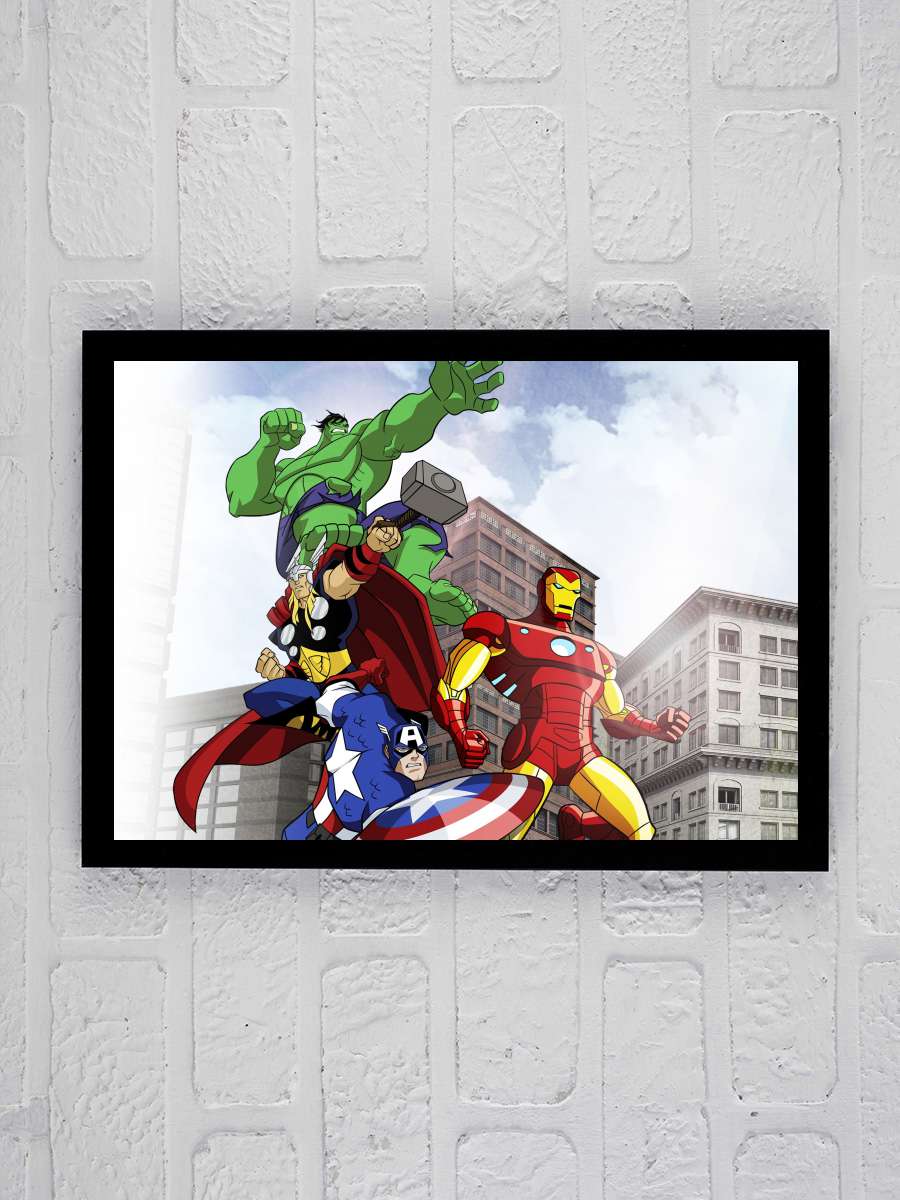 The Avengers: Earth's Mightiest Heroes Dizi Tablo Siyah Çerçeveli Dizi Poster Duvar Tablo