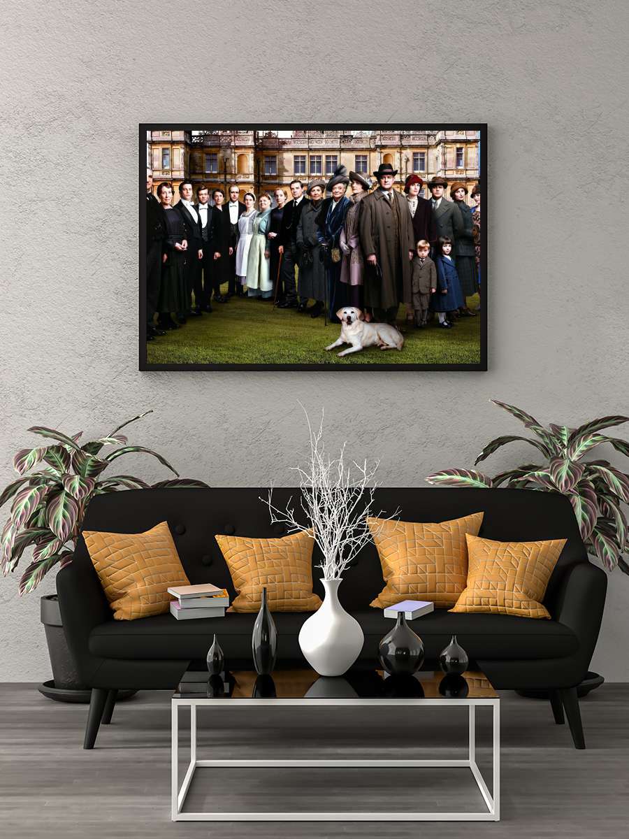 Downton Abbey Dizi Tablo Siyah Çerçeveli Dizi Poster Duvar Tablo