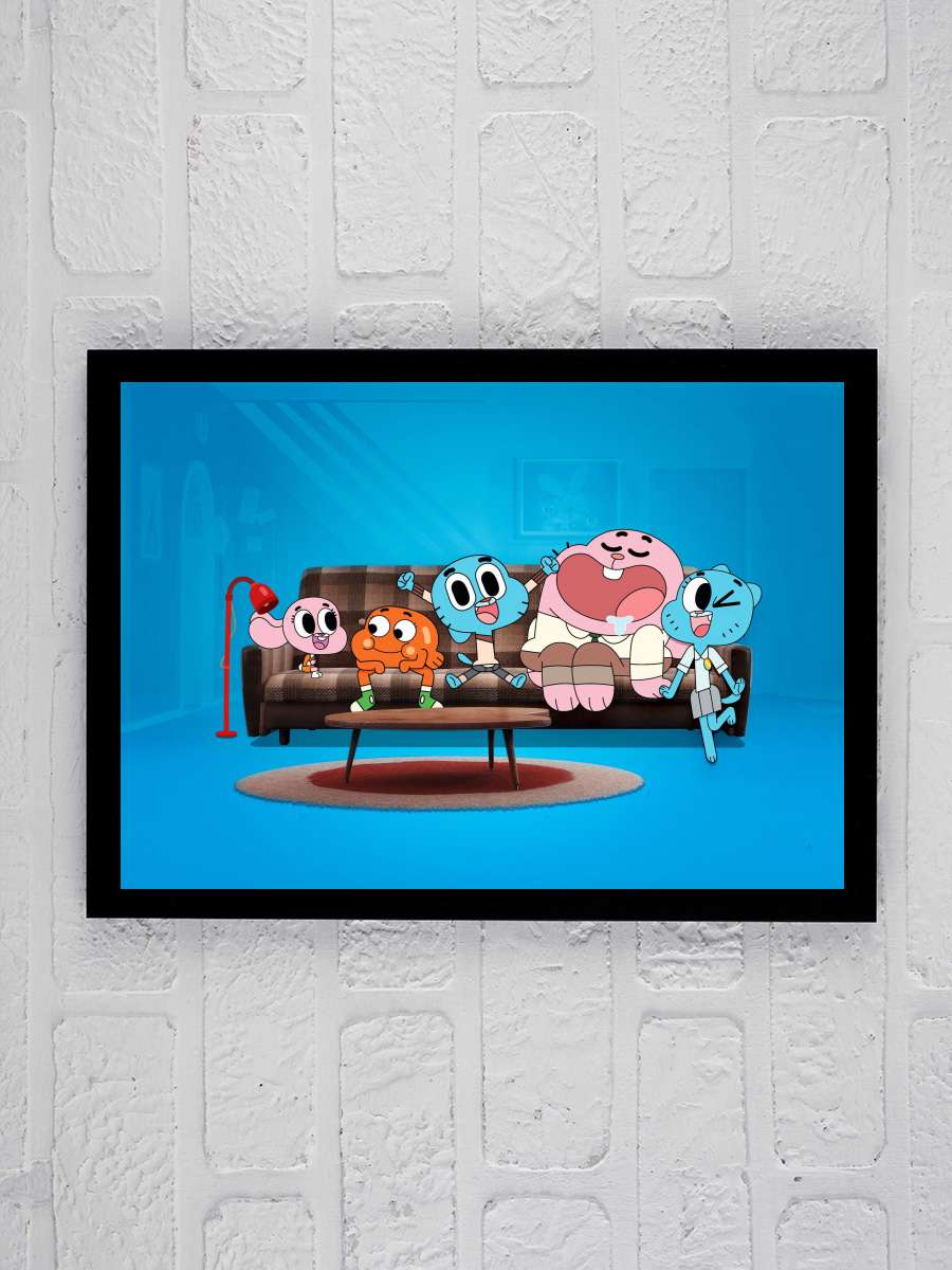 Gumball'ın Muhteşem Dünyası - The Amazing World of Gumball Dizi Tablo Siyah Çerçeveli Dizi Poster Duvar Tablo