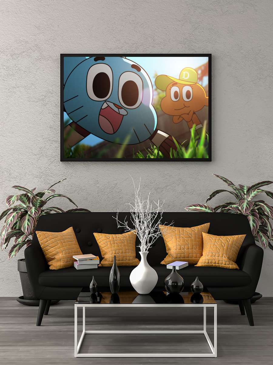 Gumball'ın Muhteşem Dünyası - The Amazing World of Gumball Dizi Tablo Siyah Çerçeveli Dizi Poster Duvar Tablo