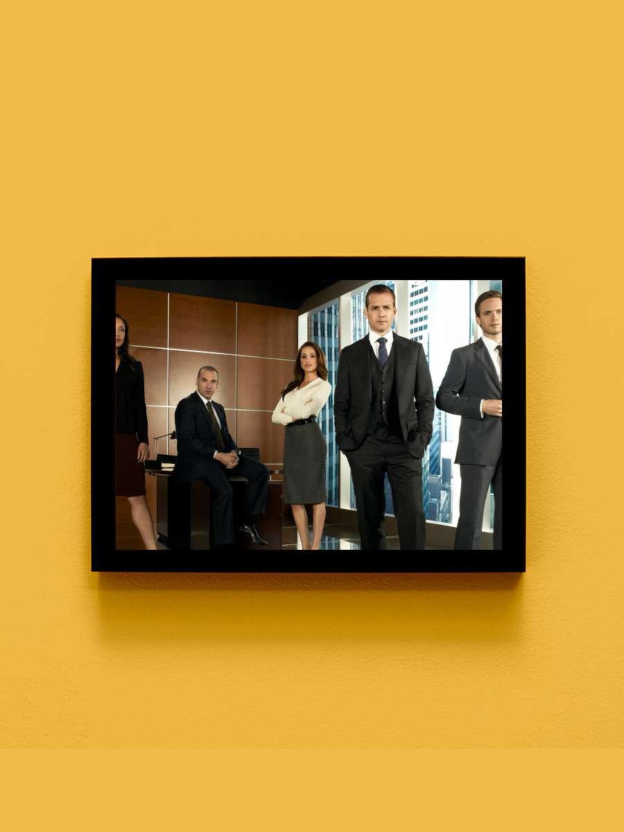 Suits Dizi Tablo Siyah Çerçeveli Dizi Poster Duvar Tablo