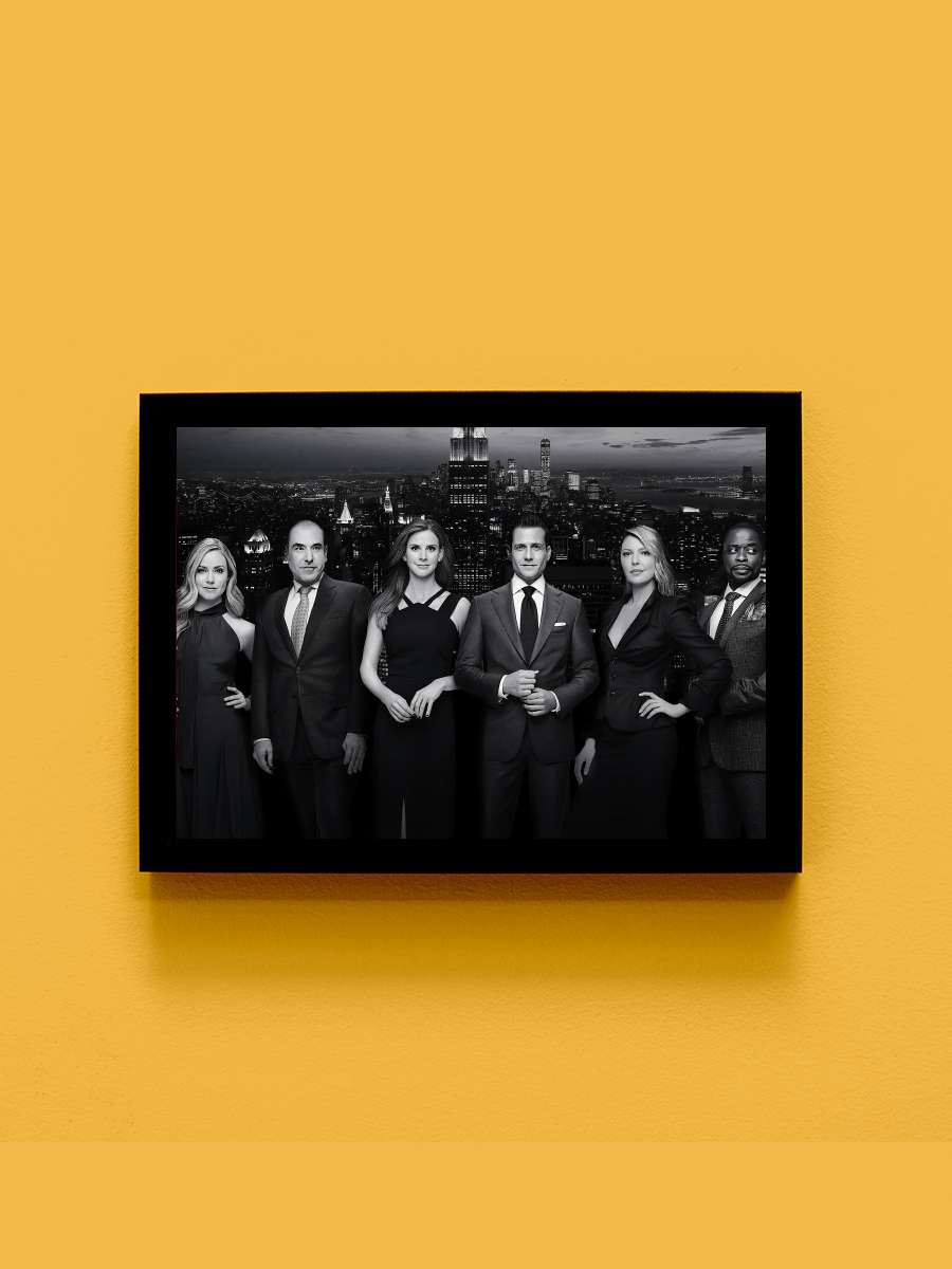 Suits Dizi Tablo Siyah Çerçeveli Dizi Poster Duvar Tablo