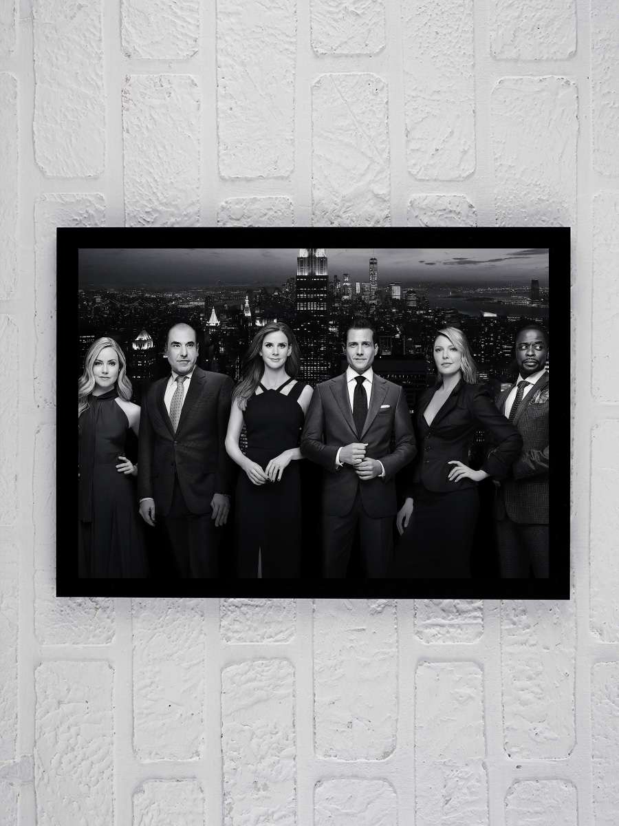 Suits Dizi Tablo Siyah Çerçeveli Dizi Poster Duvar Tablo