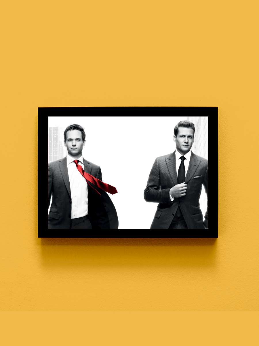 Suits Dizi Tablo Siyah Çerçeveli Dizi Poster Duvar Tablo