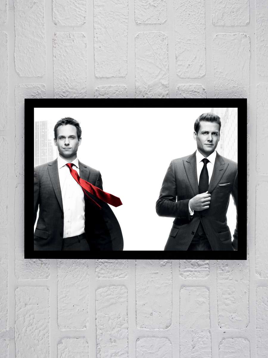 Suits Dizi Tablo Siyah Çerçeveli Dizi Poster Duvar Tablo