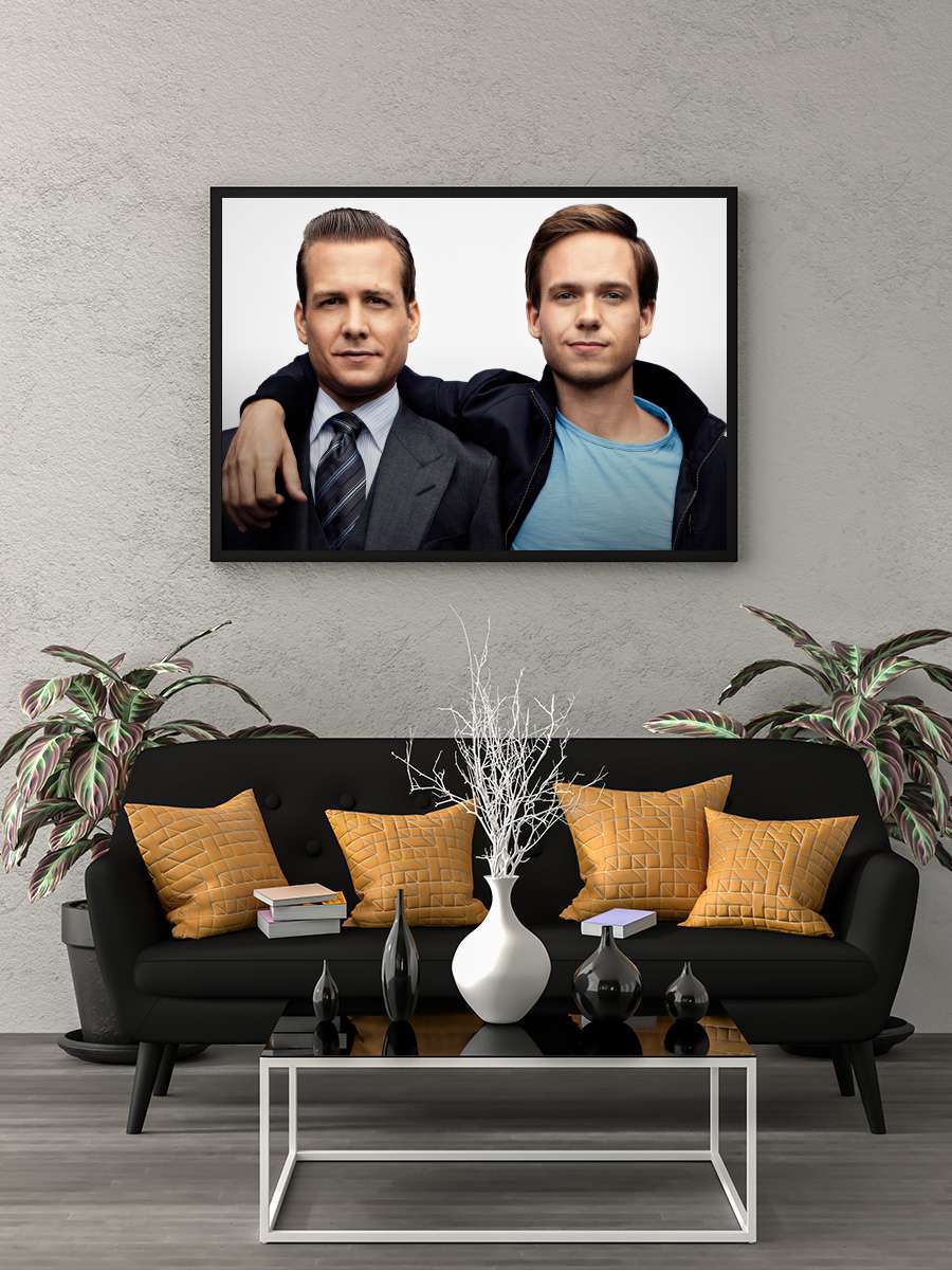 Suits Dizi Tablo Siyah Çerçeveli Dizi Poster Duvar Tablo