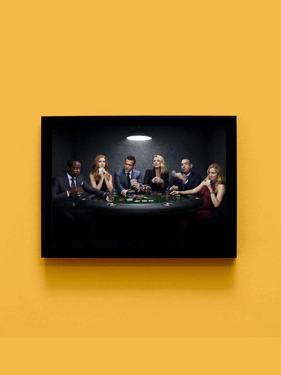 Suits Dizi Tablo Siyah Çerçeveli Dizi Poster Duvar Tablo